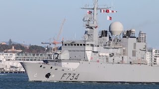 French Frigate Vendemiaire Departs New Zealand 2017 [upl. by Matelda996]