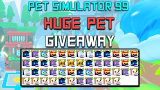 🔴 ROBLOX LIVE  PET SIMULATOR 99  50 HUGE PETS GIVEAWAY [upl. by Hainahpez471]