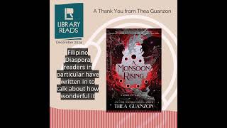 A MONSOON RISING by Thea Guanzon is a LibraryReads selection for December [upl. by Ellehcirt195]