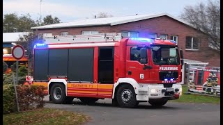 Fahrzeugbrand  Zwei Perspektiven  FF Edewecht HLF20 ELW1  TLF16  GWL1 [upl. by Henghold522]