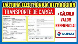 EMISIÓN FACTURA ELECTRÓNICA CON DETRACCIÓN 2023 SERVICIO DE TRANSPORTE DE CARGA [upl. by Collins]