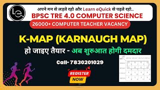 KMap Karnaugh Map  Digital Electronics  BPSC 40  STET  Computer Science  Learn eQuick [upl. by Aiyram]