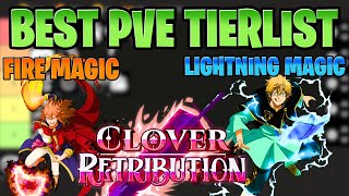 ⭐CLOVER RETRIBUTION MAGIC TIERLIST PVE ⭐ [upl. by Nylinnej]