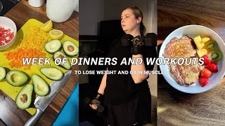 WEEK OF DINNERS AND WORKOUTS  how to start a new early morning routine and healthy dinner recipes [upl. by Primalia391]