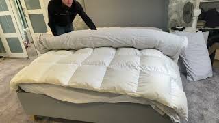 How to put a Duvet Cover on the Correct way  Ingenious duvet cover trick Kingsize Duvet cover fix [upl. by Pierre]