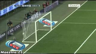 Pato Second Goal on Chievo  16102010 [upl. by Dnalerb]