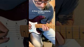 B Minor Arpeggio Sweeping Technique guitar guitarist arpeggio electricguitar stratocaster [upl. by Eissat]