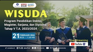 Wisuda IPB University Program Pendidikan Doktor Magister Sarjana amp Diploma Tahap V TA 20232024 [upl. by Melonie371]