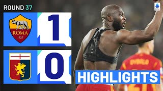 ROMAGENOA 10  HIGHLIGHTS  Lukaku secures three points for 10man Roma  Serie A 202324 [upl. by Jorgenson]