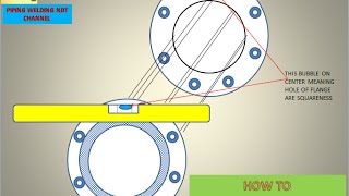 How to Square Flange and Hole of Flange and Pipe to Pipe [upl. by Anuaik]