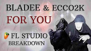 Bladee amp Ecco2K  For You FL Studio instrumental breakdown [upl. by Wittie]