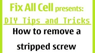 DIY Tips and Tricks Removing a Stripped Screw [upl. by Ajuna]