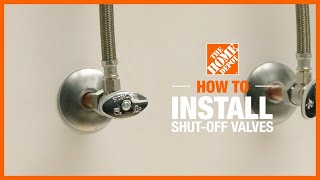 How to Install Shutoff Valves  The Home Depot Plumbing Tips [upl. by Osicran]