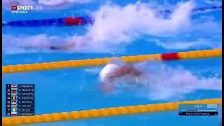 David Popovici swims a 4688 in the 100 Freestyle at the 2024 European Championships [upl. by Neeven]