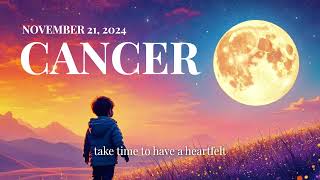 Cancer Daily Horoscope November 21 2024  Emotional Insights amp Lucky Numbers Revealed [upl. by Adriana]