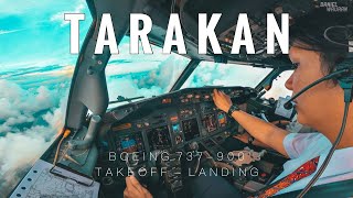 BALIKPAPAN  TARAKAN  COCKPIT VIEW [upl. by Assiralc]