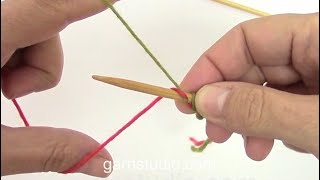 How to make an invisible cast on in double knitting [upl. by Yltnerb704]