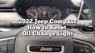 How to reset Oil Life Reminder 2022 Jeep Compass [upl. by Sileas175]