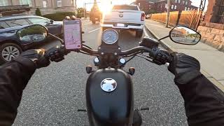 Harley Davidson Iron 883 POV  Worcester Massachusetts [upl. by Hosbein388]