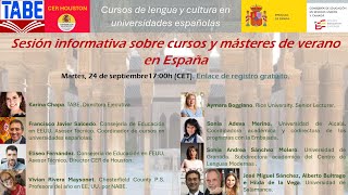 Cursos y Másteres de Verano de Universidades Españolas en TabeTalks 2024 [upl. by Mont729]