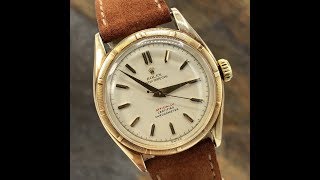 Vintage Rare Rolex 6085 14k Yellow Gold Red Officially Writing Dial 1961Awad Watches [upl. by Onihc]