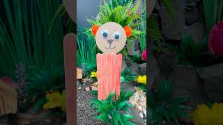 DIY 🐻 Wooden Popsicle Stick Bear Craft for Kids  Easy Craft at Home diy craft craftyfun kids [upl. by Acireit]