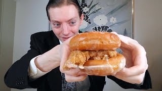 KFC Chicken amp Donuts Sandwich Review [upl. by Ardnod]