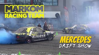 Mercedes M104 turbo terrorbenz amp Mercedes E500 V8 turbo drift show  Markom Racing team AMTS 2024 [upl. by Bilicki]