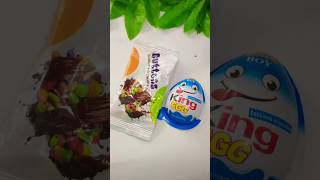 Kinder king egg with chocolate milk jeme popsicles shortskinderjemes [upl. by Mayeda]