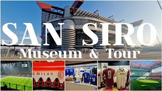 San Siro Stadium Museum amp Tour ⚽️ Italy’s Iconic Football Arena 🏟️ Home of AC Milan and Inter Milan [upl. by Nirrep]