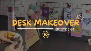 Aesthetic Desk Makeover🔆 desk organization minimalistic setup  Episode 01 Preparation for 2025 [upl. by Ardnekal]