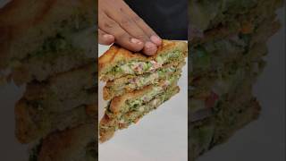 Sandwich recipe with mayonnaise sandwich breakfast salad vegsandwich foodshorts cooking [upl. by Ahsenhoj]