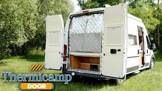 Montage de lisolant Thermicamp® DOOR  Clairval Accessoires campingcars et fourgons 2018 [upl. by Zizaludba]