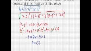 Equidistância entre pontos Distância entre 2 dois pontos Pontos equidistantes Geometria Analítica [upl. by Ymrej]