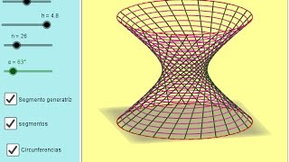 07 Curso GeoGebra 3D Parte 2 Hiperboloide reglado [upl. by Nyvlem]