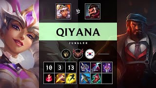 Qiyana Jungle vs Graves Triple Kill Legendary  KR Grandmaster Patch 1420 [upl. by Emyaj]