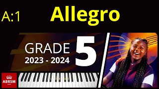 ABRSM Grade 5 Piano 2023  Allegro 3rd movt from Sonata in C minor C 68 Cimarosa [upl. by Kirstin]