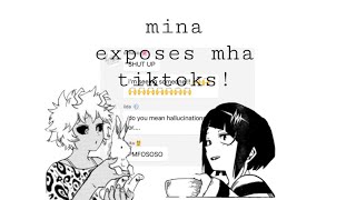 mina exposes mha class 1a tiktoks 🫶 mha texts [upl. by Adiari]