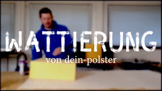 Anleitung Schaumstoff selber mit Watte Vlies beziehen [upl. by Annot]