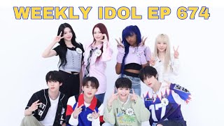 ENG SUB WEEKLY IDOL BLACKSWAN TEMPEST LOOSSEMBLE TRIPLES XODIAC AND AMPERSampONE EP 674 [upl. by Whitson]