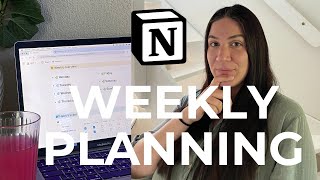 how i PLAN MY WEEKS in Notion  free template [upl. by Heurlin304]