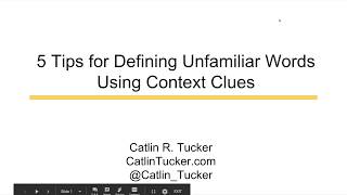 5 Tips for Defining Unfamiliar Words Using Context Clues [upl. by Photina]