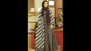 Gamis Batik Kombinasi Brokat Yang Sedang Tren [upl. by Yroffej]