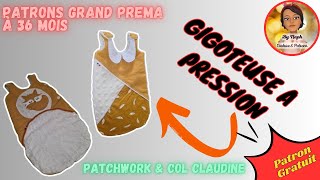 DIY 47  FAIRE UNE GIGOTEUSE A PRESSION JUSQUE 36 MOIS COUTUREFACILE tuto diy [upl. by Horgan]