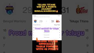 Telugu titans vs Bengal warriors match [upl. by Armallas]