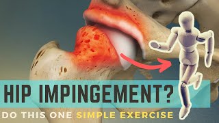 One Highly Effective Hip Impingement Exercise Femoroacetabular Impingement  FAI [upl. by Nocaj807]