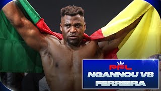 The King is back 🦁 Francis Ngannou knocks out Renan Ferreira 😱 battleofthegiants highlights [upl. by Sayres399]