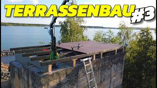 TERRASSE mit GEHEIMFACH selber bauen für den Leuchtturm 😱 3 [upl. by Alacim]