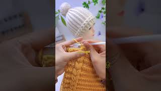 Easy to crochet beanie hat crochet crochetpatterns crochethat [upl. by Atinad466]