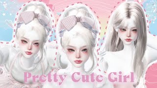 Zepeto Face Tutorial Pretty Cute Girl  Oplas Zepeto Girl  Zepeto Girl Face Tutorial  Cat Look Zpt [upl. by Ymerrej]